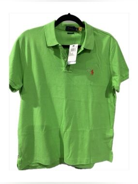 Ralph Lauren Lime Green Polo with Embroidered Pony